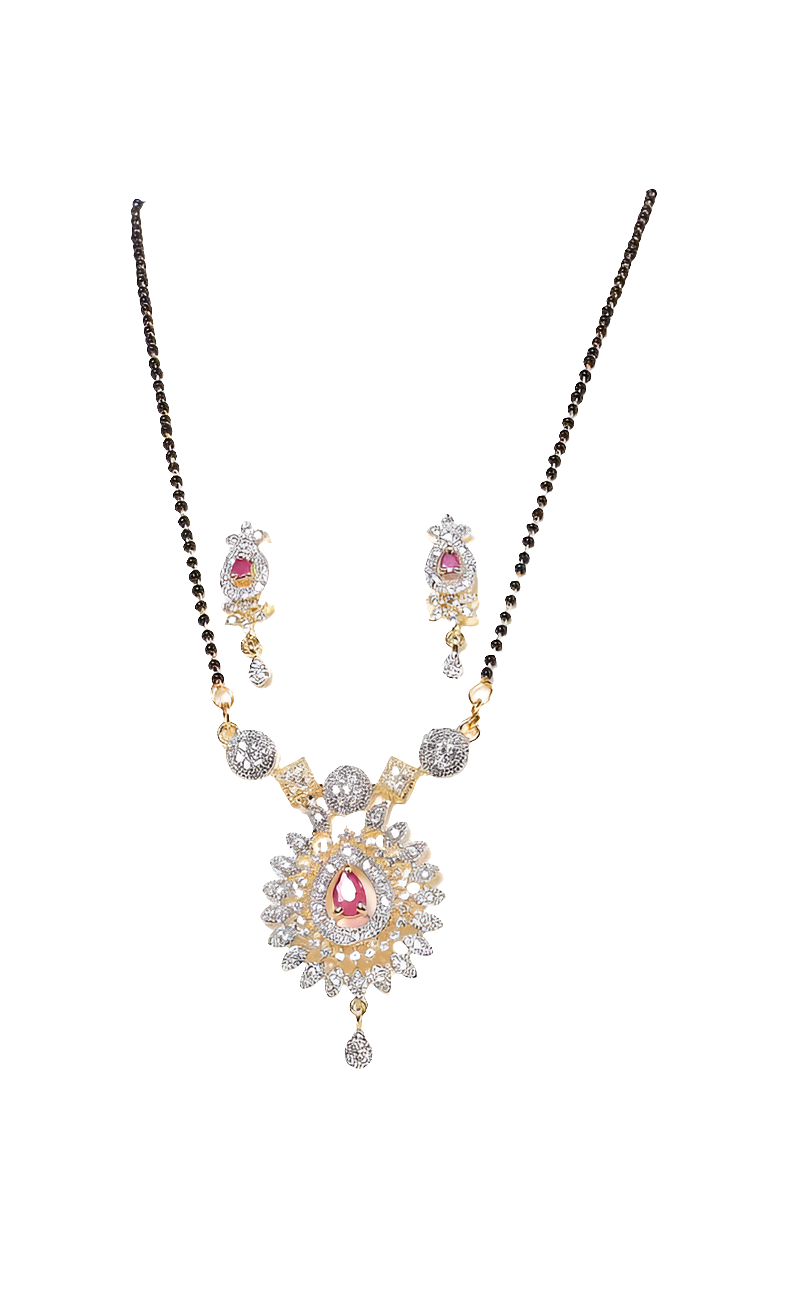 New Alloy American Diamond Mangalsutra